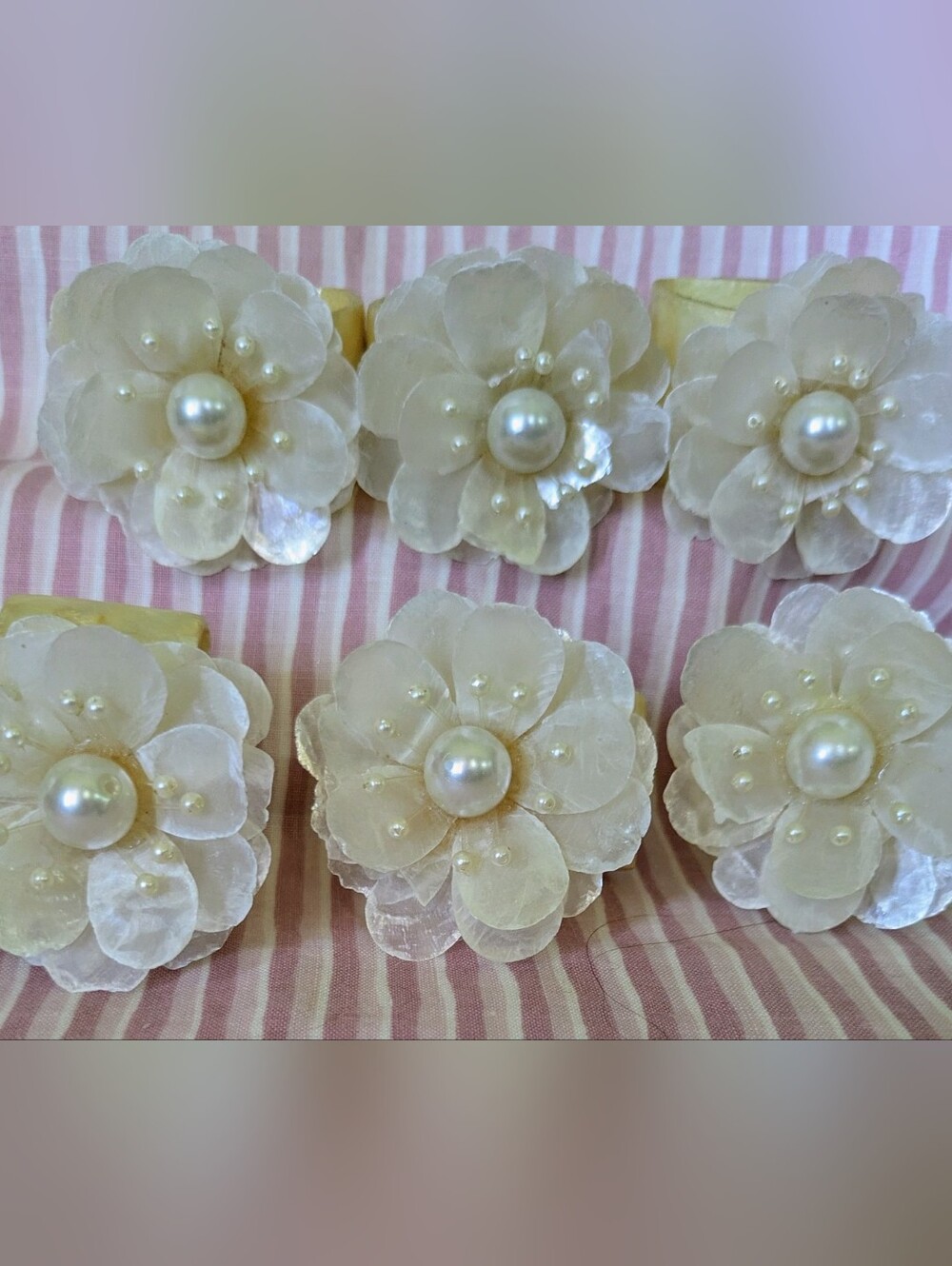 Vintage Natural Shell Napkin Rings (6)